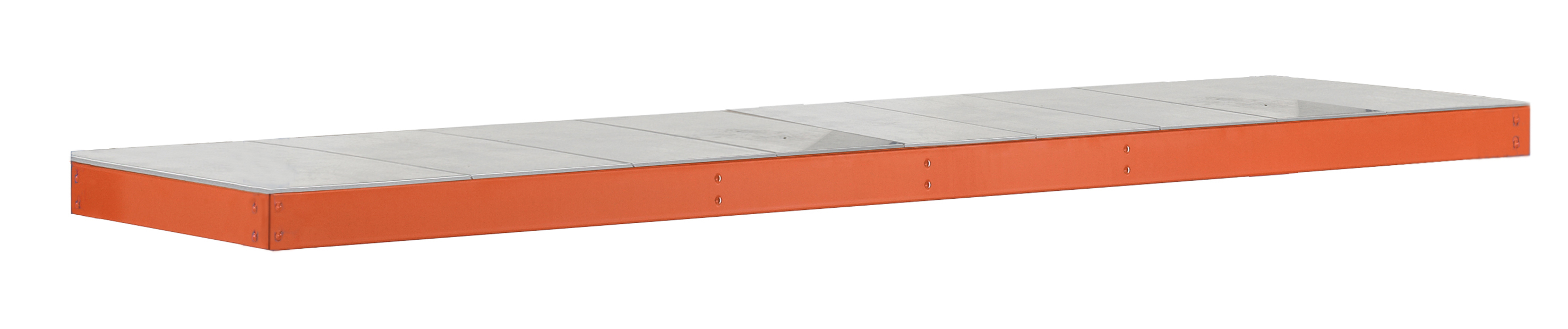 Zusatzebene mit Stahlpaneelen, Z1, 2450 x 773 mm, orange/verzinkt, Fachlast 340 kg