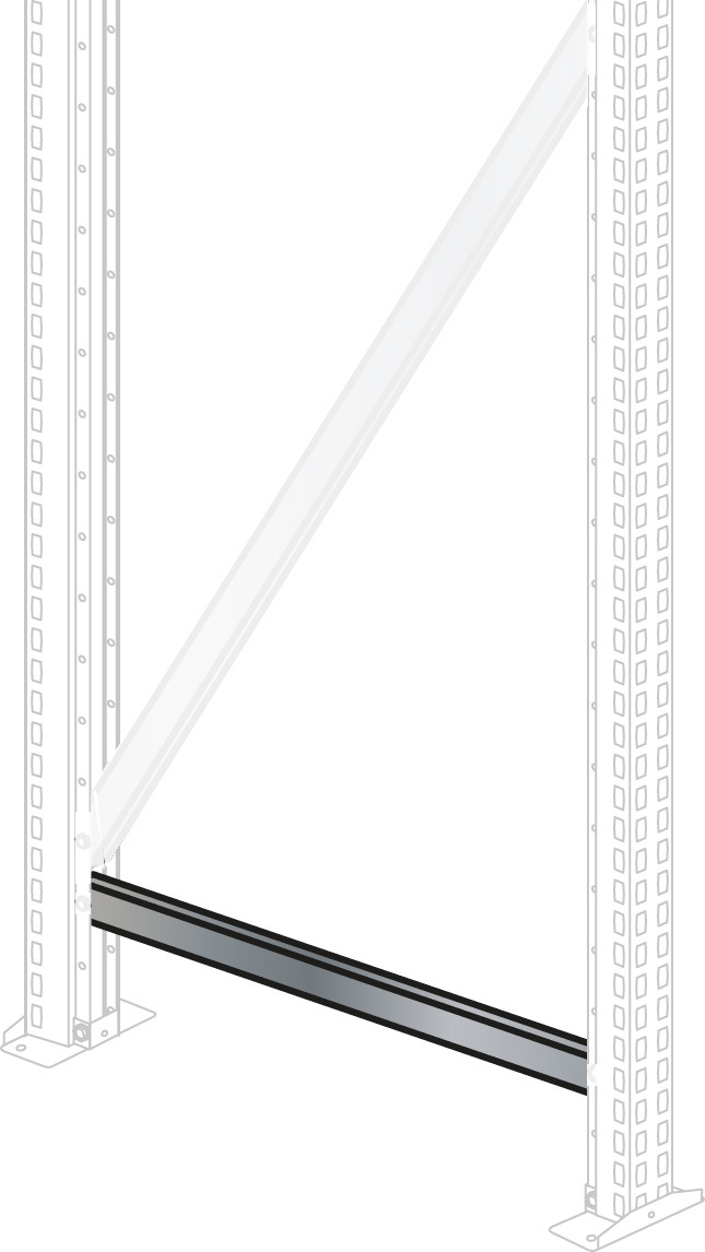 Horizontale 553 mm, verzinkt, für Rahmentiefe 600 mm für Rahmenfachwerk W100 + MULTILOAD