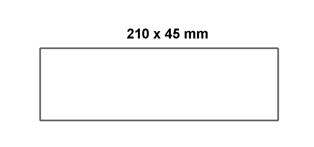 Papier-Etiketten für Euro-Stapelkästen 45 x 210 mm (H x B), weiß