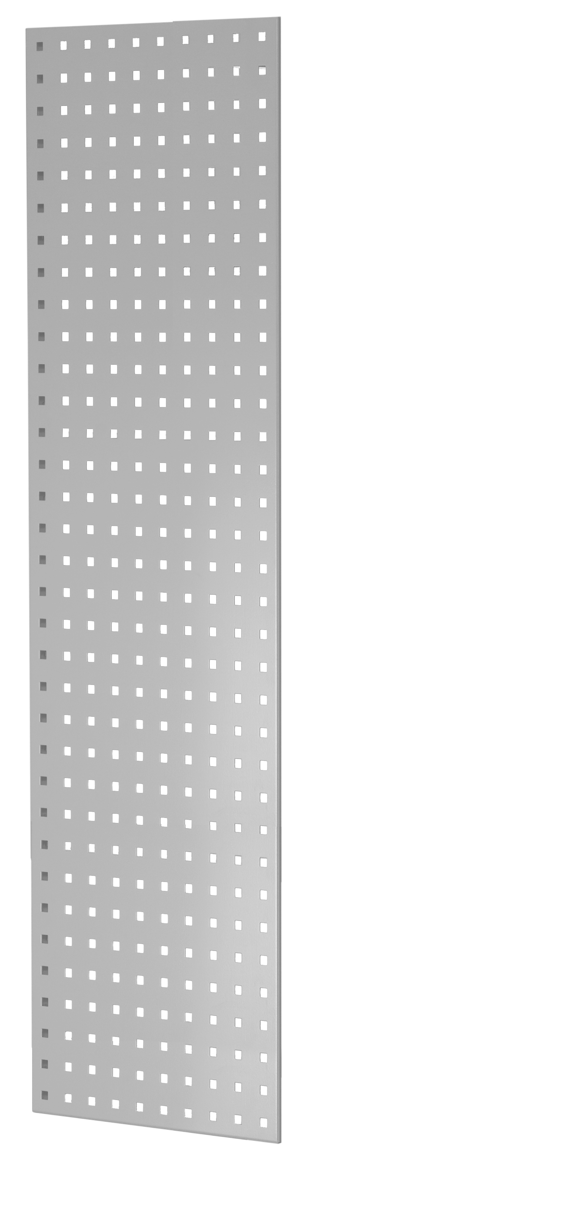 Lochplatten-Seitenblende, 90 x 1300 x 400 mm (H x T), RAL 7035 lichtgrau