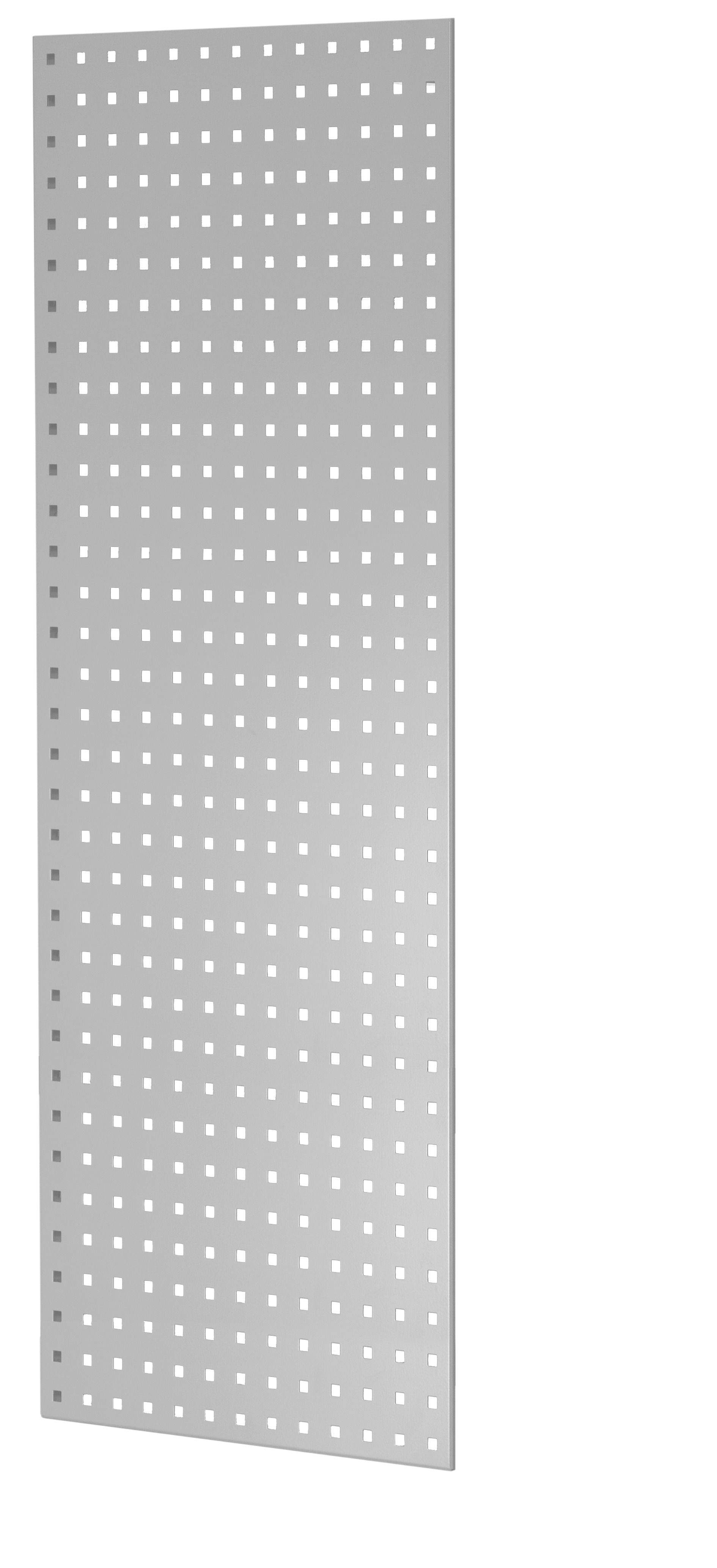 Lochplatten-Seitenblende, 90 x 1300 x 500 mm (H x T), RAL 7035 lichtgrau