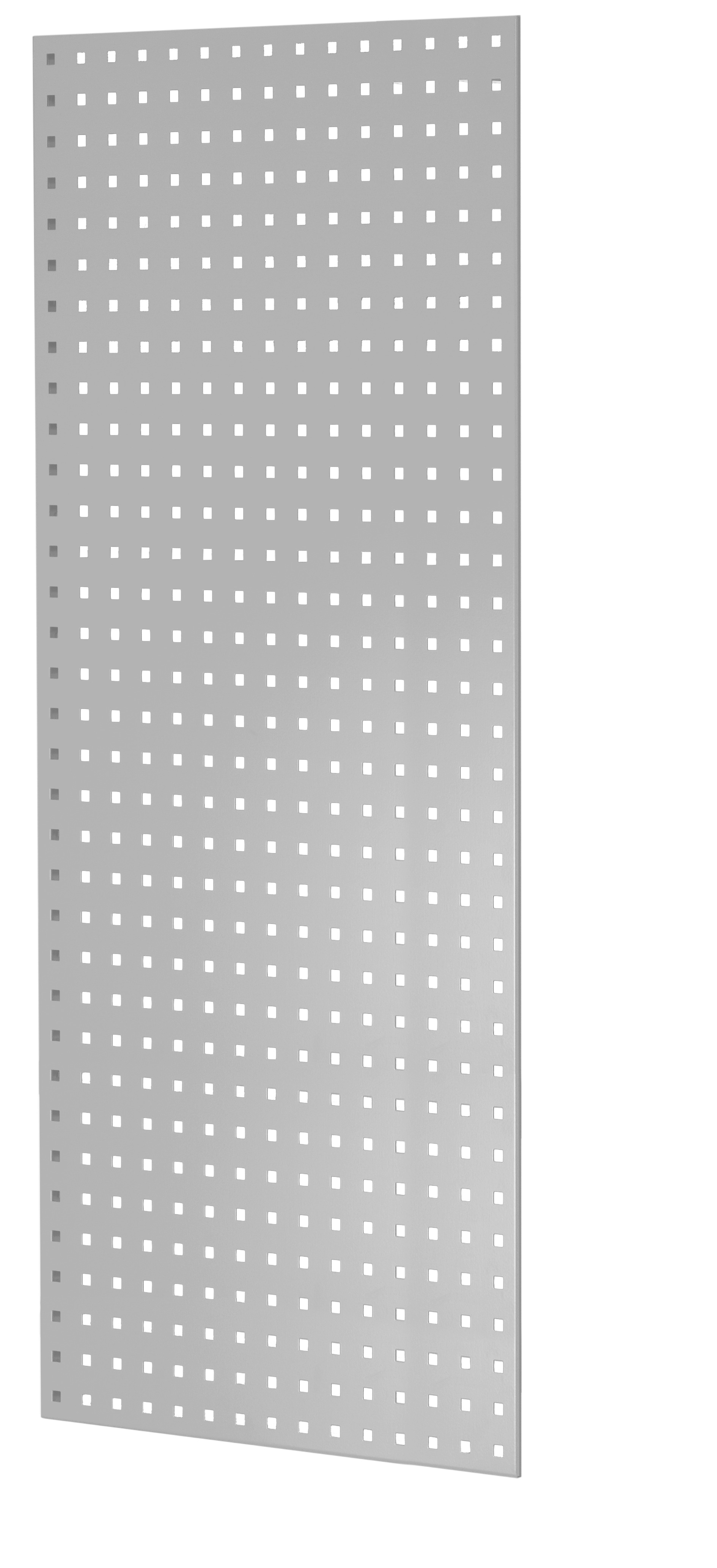 Lochplatten-Seitenblende, 90 x 1300 x 600 mm (H x T), RAL 7035 lichtgrau